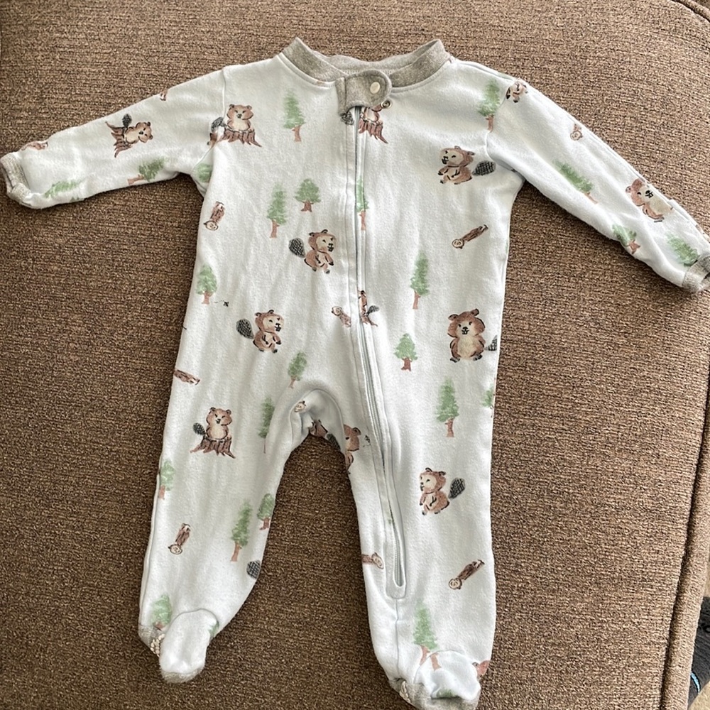 0-3mo zipper PJs